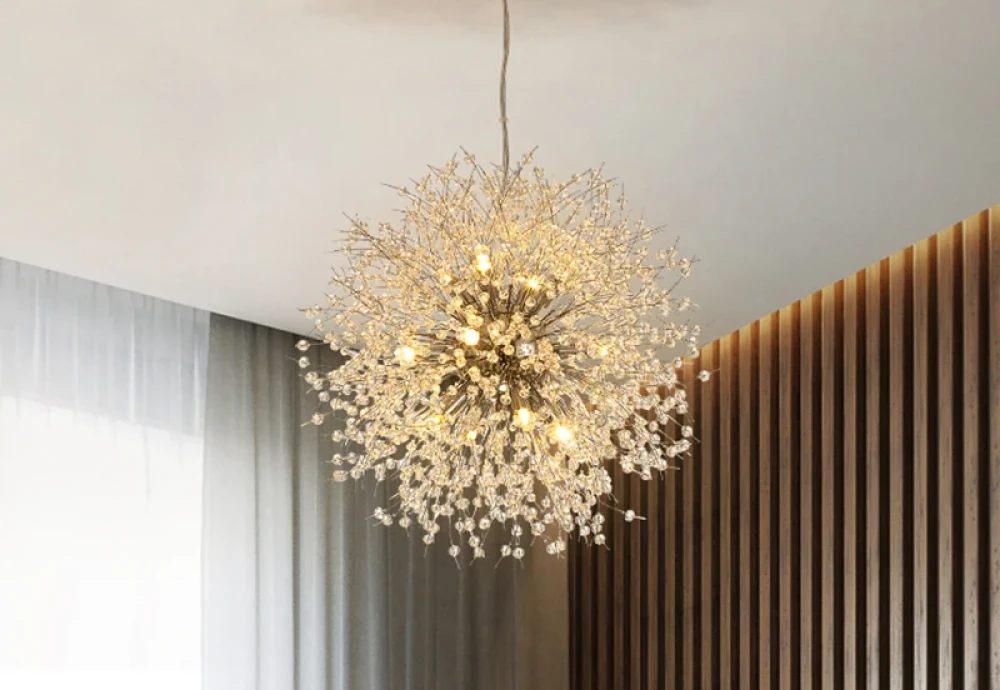 crystal globe chandelier